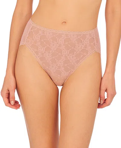 Natori Women's Bliss Allure One Size Lace French Cut Underwear 772303 In Rose Beige