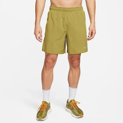 Nike Men's Challenger Dri-fit 7" Brief-lined Running Shorts In Green