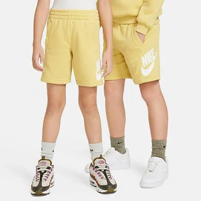 Nike Sportswear Club Fleece Big Kids' French Terry Shorts In Yellow