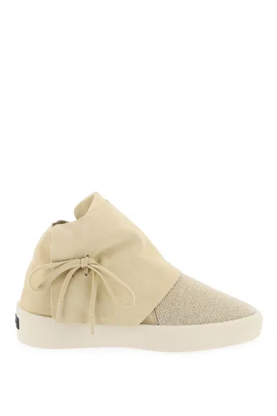 Fear Of God Mid-top Suede And Bead Sneakers. In Neutro