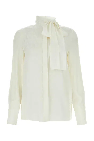 Valentino Toile Iconographe Jacquard Long-sleeved Blouse In Default Title