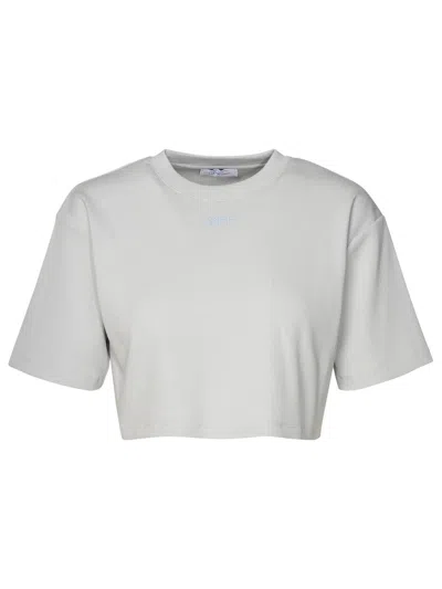 Off-white Grey Cotton T-shirt In Grey