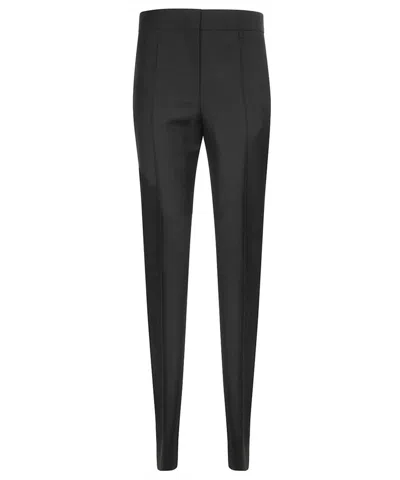 Givenchy Wool Blend Trousers In Black