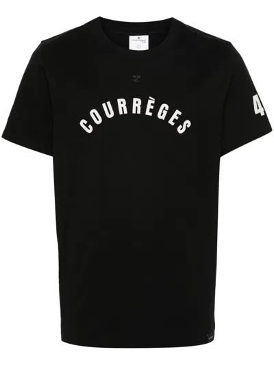 Courrèges Courreges Man Black Cotton T-shirt