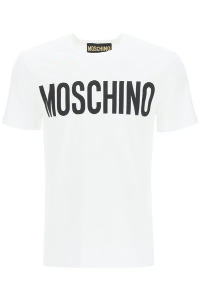 Moschino Logo Print T-shirt In Bianco