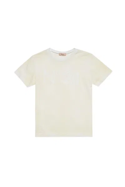 N°21 Kids' Logo-print Cotton T-shirt In Panna