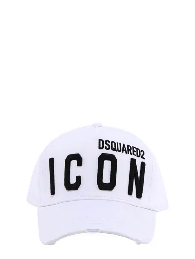 Dsquared2 Hat In Bianco/nero