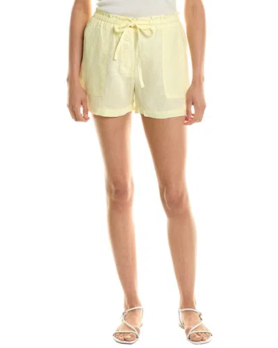 Michael Stars Bex Pleated Linen Short In Yellow