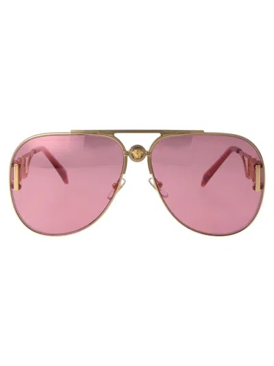 Versace Sunglasses In 1002a4 Gold