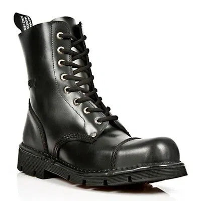 Pre-owned New Rock Rock Boots Unisex Punk Gothic Stiefel - Style Newmili083 S1 Schwarz