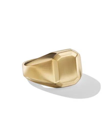 David Yurman Men's Deco Heirloom Signet Ring In 18k Yellow Gold, 17mm