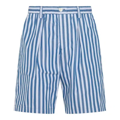 Marni Striped Shorts In Blue