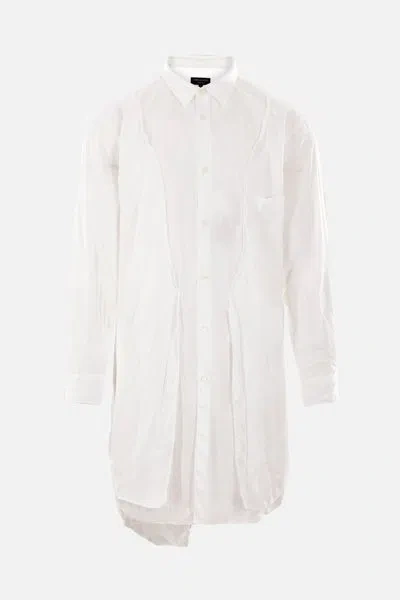 Comme Des Garçons Homme Deux Comme Des Garcons Homme Plus Asymmetric Hem Oversize Shirt In White