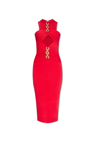 Cult Gaia Christos Knitted Dress In Red