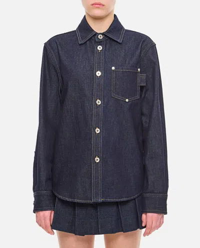 Bottega Veneta Denim Shirt In Blue