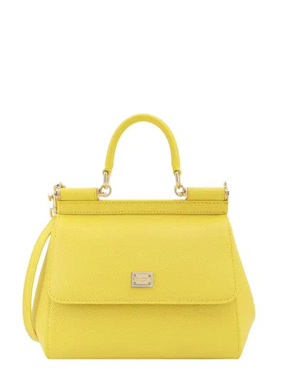 Dolce & Gabbana Sicily Medium  Bags In Yellow