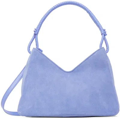 Staud Valerie Suede Shoulder Bag In Blau