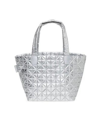 Vee Collective Women's Md Vee Ripstop Tote Bag In Chrome Metallic