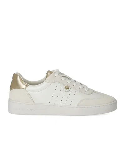 Michael Kors Scotty Trainers In White Suede And Leather