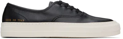 Common Projects Black Four Hole Trainers In 7547 Black