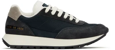 Common Projects Navy & Black Track Classic Sneakers In 4928 Navy