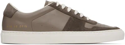Common Projects Brown Bball Duo Trainers In 0115 Tobacco