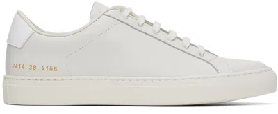Common Projects Off-white Retro Bumpy Sneakers In 4106 Vintage White