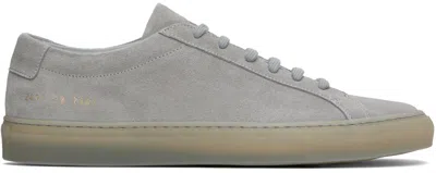 Common Projects Original Achilles Suede Sneakers In 7543 Grey