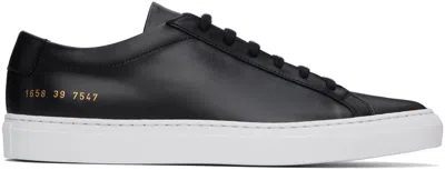 Common Projects Black Original Achilles Low Sneakers In 7547 Black *