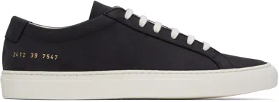 Common Projects Black Contrast Achilles Sneakers In 7547 Black