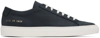 Common Projects Navy Contrast Achilles Sneakers In 4928 Navy