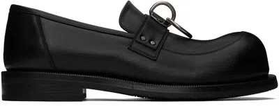 Martine Rose Bulb Toe Ring Loafers In Black