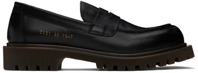 Common Projects Black Chunk Sole Loafers In 7547 Black