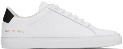 Common Projects White Retro Classic Sneakers In 0547 White/black
