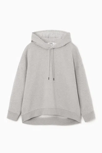Cos Relaxed Jersey Hoodie In Grey