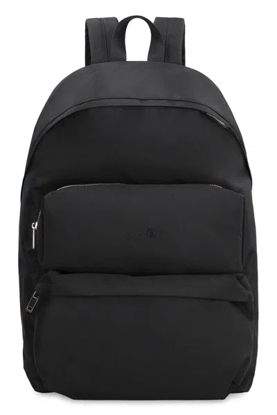 Mm6 Maison Margiela Technical Fabric Backpack In Black