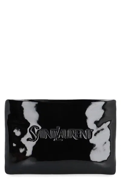 Saint Laurent Padded Pouch In Black