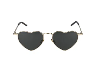 Saint Laurent Sunglasses In Gold Gold Grey