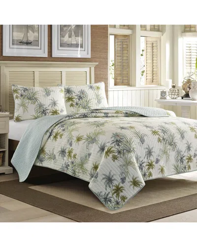 Tommy Bahama Serenity Palms Cotton Quilt In Blue