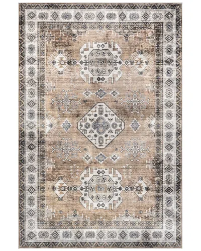 Nuloom Machine Washable Evelina Traditional Stain Repellent Area Rug In Rust