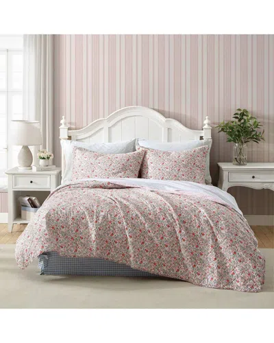 Laura Ashley Rowena Quilt In Pink