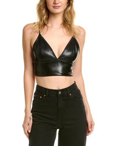 Alice And Olivia Carli Studded Bra Top In Black