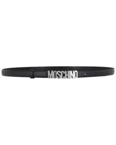 Moschino Leather Belt In Black