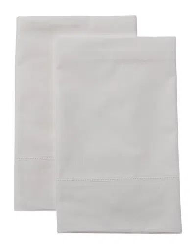 Frette Lux Percale White Pillowcase Pair In Nocolor