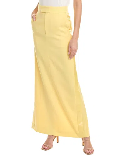 St John Wool-blend Pencil Skirt In Yellow