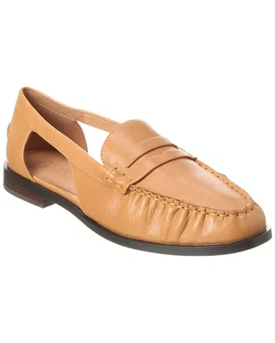 Madewell Cutout Leather Loafer In Brown