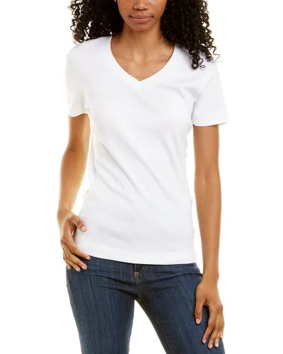 Three Dots Solid V-neck T-shirt