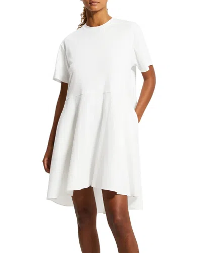 Theory Tiered Linen-blend Dress In White