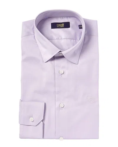 Cavalli Class Slim Fit Dress Shirt In Purple
