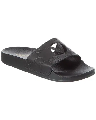 Valentino By Mario Valentino Ada Leather Slide In Black